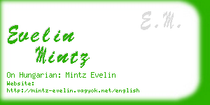 evelin mintz business card